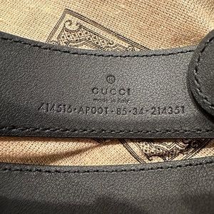 Like new authentic Gucci belt. Only worn 3 times. Comes in original duster bag.